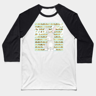 Little bunny on cute pattern Baseball T-Shirt